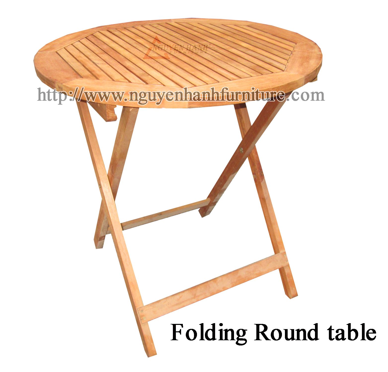 Name product: Folding Round table 70 - Description: Eucalyptus wood